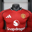 Maillot Domicile Manchester United 25/26 – Manches Longues Version Joueur