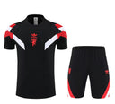 Ensemble Noir Manchester United 25/26 – T-Shirt & Short d’Entraînement