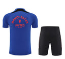 Ensemble Bleu Manchester United 25/26 – T-Shirt & Short d’Entraînement