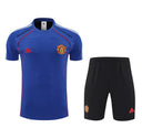 Ensemble Bleu Manchester United 25/26 – T-Shirt & Short d’Entraînement